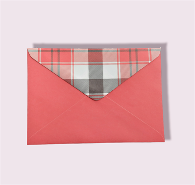 Подарочный бумажный конверт 114х162мм (С6) красный - фото 5601