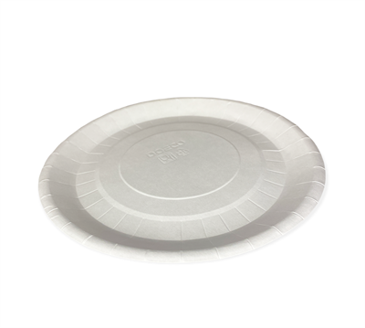 Бумажная тарелка "Eco Plate180" - 180мм, белая - фото 5711