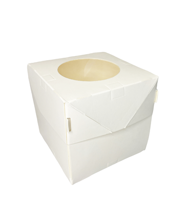 Белая крафт-коробка для 1 капкейка с окном, MUF 1 PRO, 10х10х10см - фото 5847
