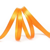 Атласная лента, 12мм*23м, оранжевая