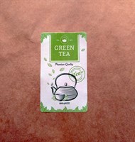 Наклейка прямоугольная "Green tea" (Зеленый чай), 3,5х6см