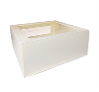 Коробка для торта - 180х180х100мм, белая, с окном (Cake WW)