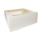 Коробка для торта - 220х220х100мм, белая, с окном (Cake WW) - фото 5691
