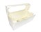 Белая крафт-коробка для 3 капкейков с окном, MUF 3 PRO, 25х10х10см 2436