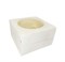 Белая крафт-коробка для 4 капкейков с окном, MUF 4 PRO, 16х16х10см - фото 5851