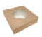Крафт коробка с окном и отрывной полосой, 160х160х44мм, 1000мл - фото 5932