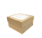 Крафт-коробка для 4 капкейков MUF4, 160х160х100мм, с окном - фото 5935