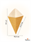 Конус для снеков и картофеля фри CONE L, 27х16,5см 2472